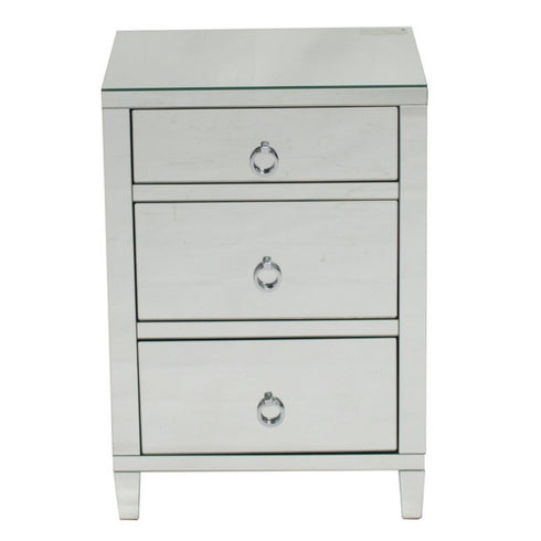 Glamour Mirrored Bedside Table