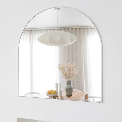 Apsel Arch White Wall Mirror