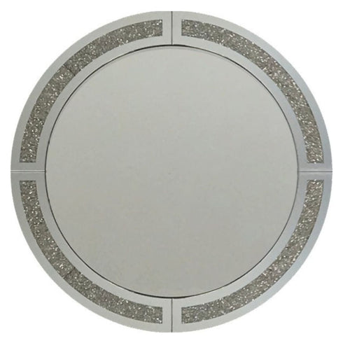 Joni Crystal Accent Round Mirror