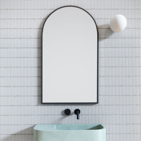 Apsel Arch Black Wall Mirror