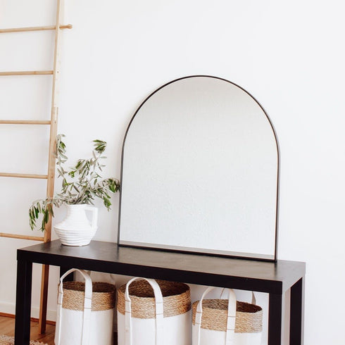 Apsel Arch Black Wall Mirror