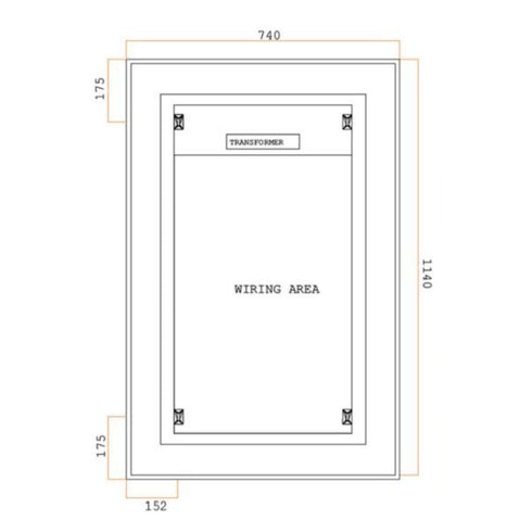 Ablaze Backlit Bathroom Mirror With Demister