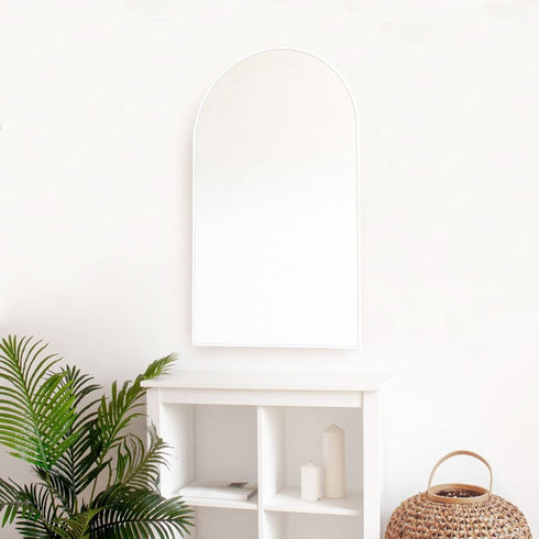 Apsel Arch White Wall Mirror