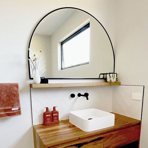Apsel Arch Black Wall Mirror