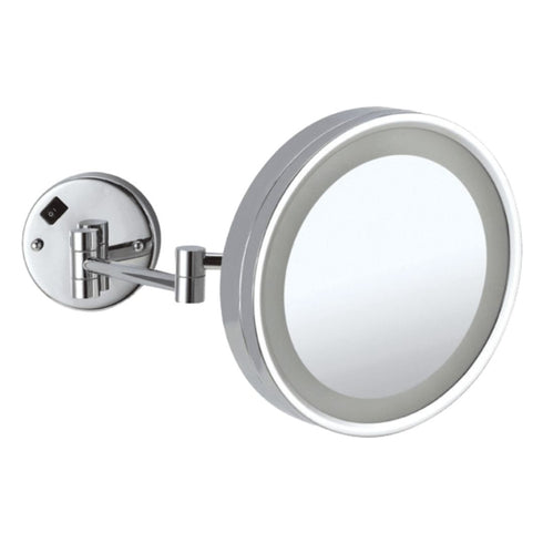 Ablaze Round Chrome Plated Backlit Shaving Mirror