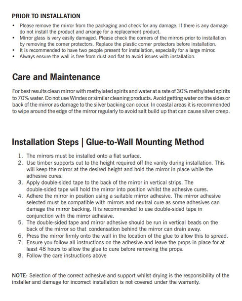 Rio Round Polished Edge Bathroom Mirror