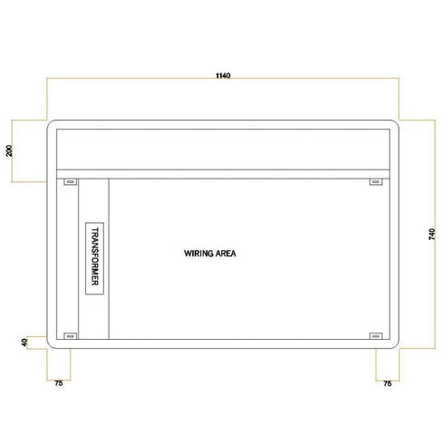 Ablaze SSC Premium Rectangle Backlit Bathroom Mirror