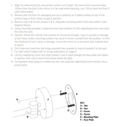 Ablaze Round Chrome Plated Backlit Shaving Mirror
