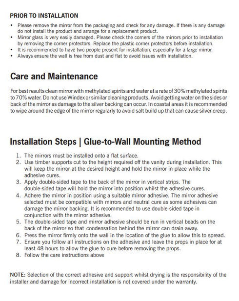 Jackson Rectangle Polished Edge Bathroom Wall Mirror