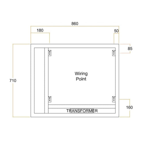 Ablaze SS Premium Backlit Rectangle Bathroom Mirror