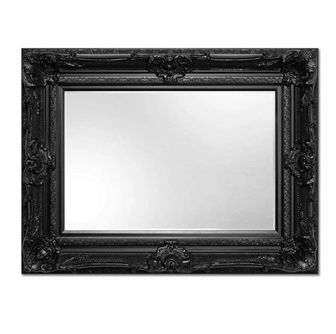 Helga Ornate Black Wall Mirror