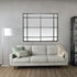 DALTON BLACK RECTANGULAR 16 PANE WALL MIRROR - mirrors-city-aus