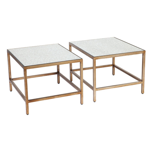 Cocktail Mirrored Nest Coffee Table