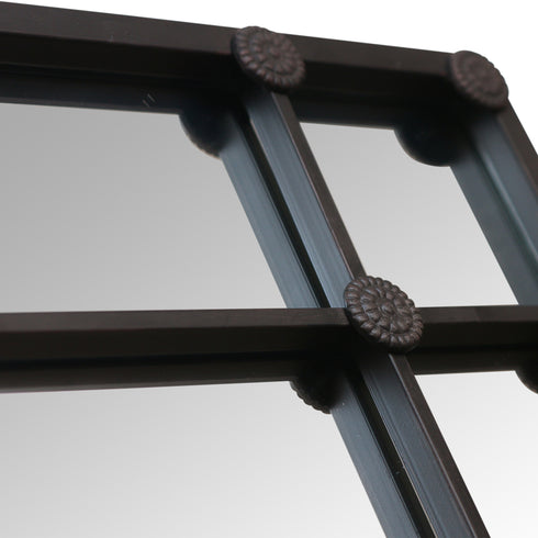 Mackenzie 12 Pane Black Wall Mirror