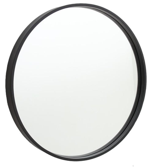Ablaze Contractor Black Round Metal Framed Wall Mirror - mirrors-city-aus