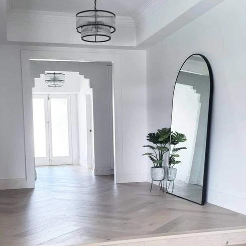 Apsel Arch Black Wall Mirror