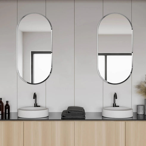 Aler Anti-Fog Oval LED Illuminated Bathroom Mirror