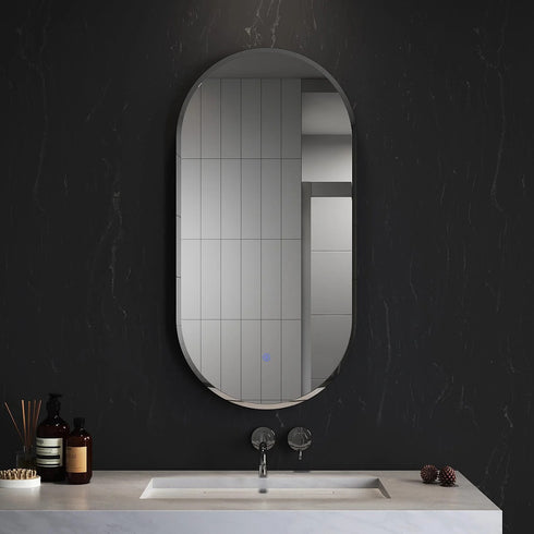 Aler Anti-Fog Oval LED Illuminated Bathroom Mirror