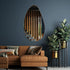 Miel Pebble Shape Satin Brass Wall Mirror