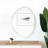 Miel Pebble Shape Satin Brass Wall Mirror