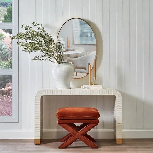 Tegan Gold Oval Wall Mirror