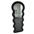 Quinn Wavy Velvet Frame Black Wall Mirror