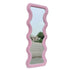 Auren Wavy Teddy Velvet Full Length Pink Wall Mirror