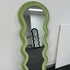 Quinn Wavy Velvet Frame Green Wall Mirror