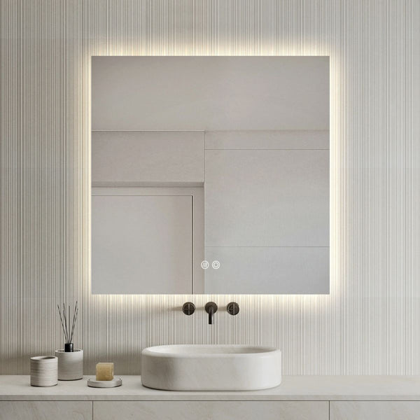 Lorne Frameless Backlit LED Square Bathroom Mirror