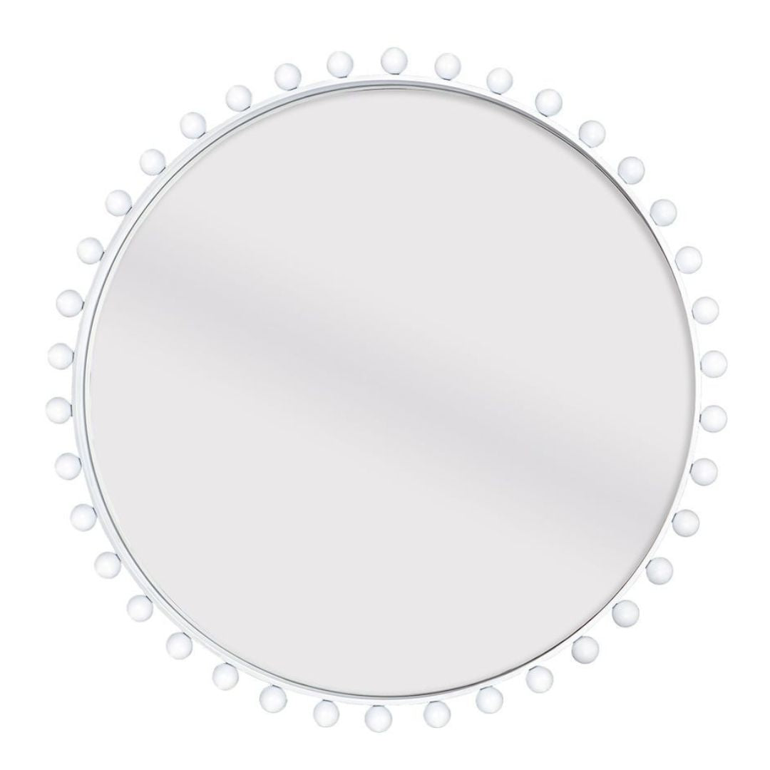 Giorgio Round White Wall Mirror | Mirror City
