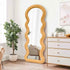 Large Velvet Frame Peach-Orange Mirror