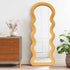 Wavy frame peach orange mirror