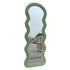 Wavy Velvet Frame Green Mirror