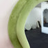 Quinn Wavy Velvet Frame Green Wall Mirror