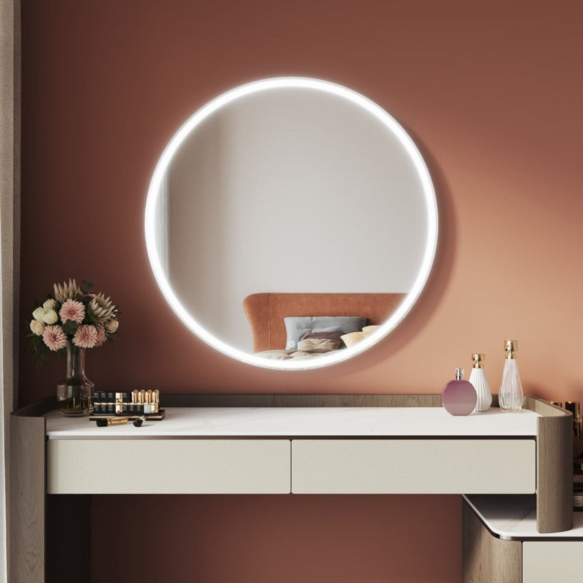 Torin 3 Color Modes LED Round Vanity Mirror – Mirror City