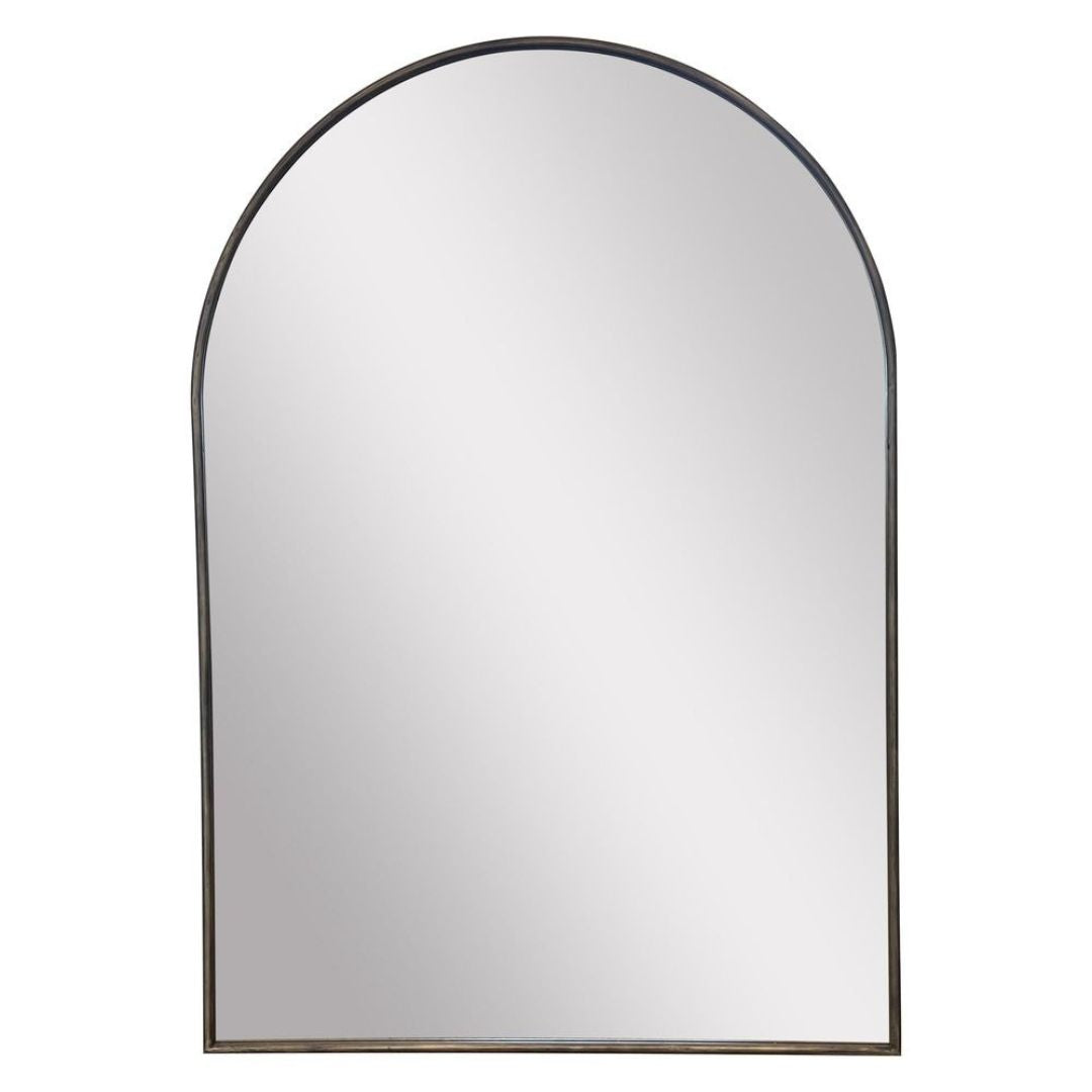 Vivienne Arched Brass Wall Mirror Mirror City