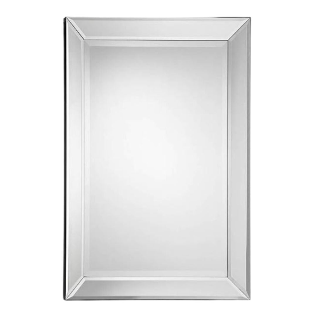 Maddox Modern NonBeaded Silver Wall Mirror 70 x 100 CM Mirror City