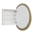 Delany Round Satin Brass Mirror Cabinet