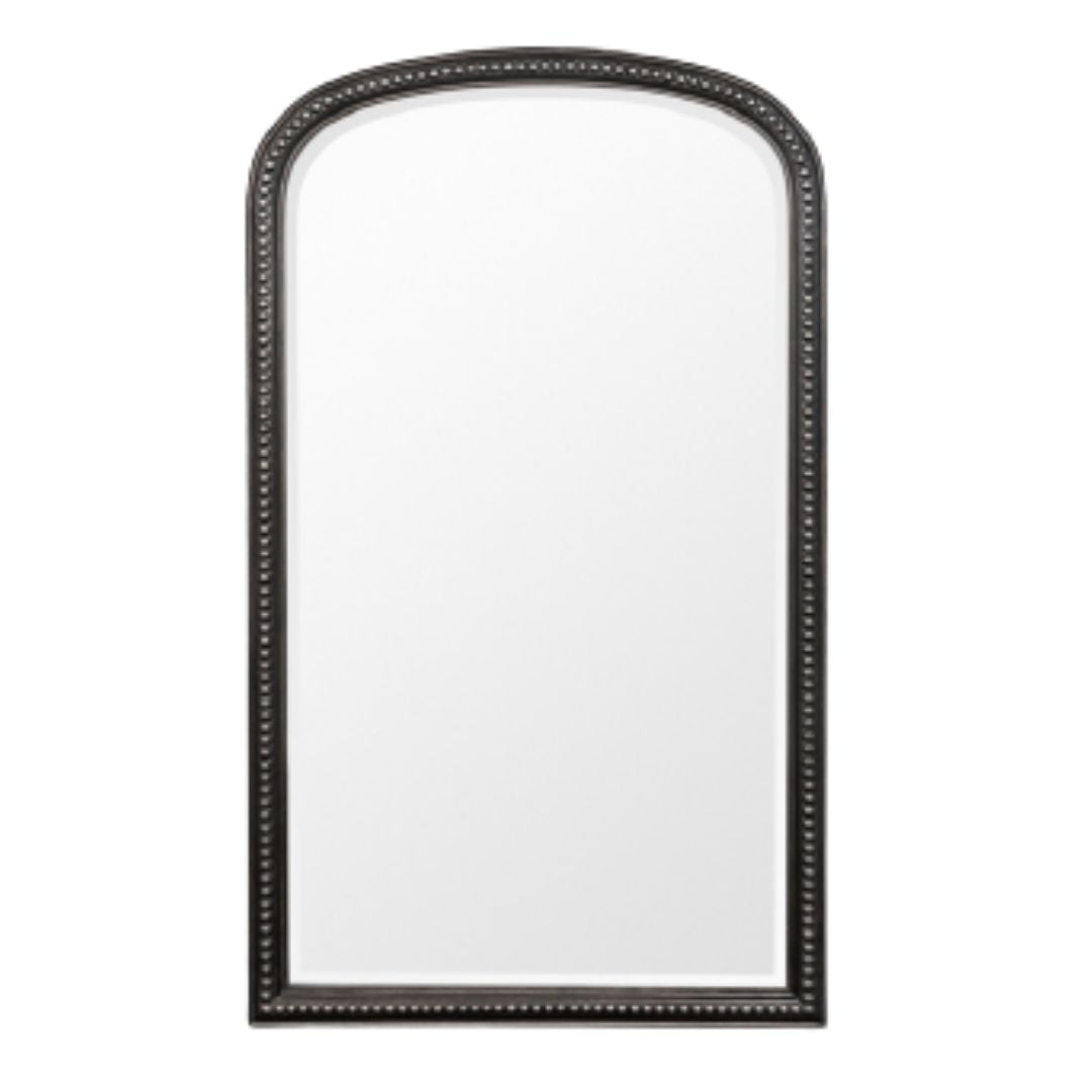 Wren Beaded Arch Antique Black Wall Mirror Mirror City