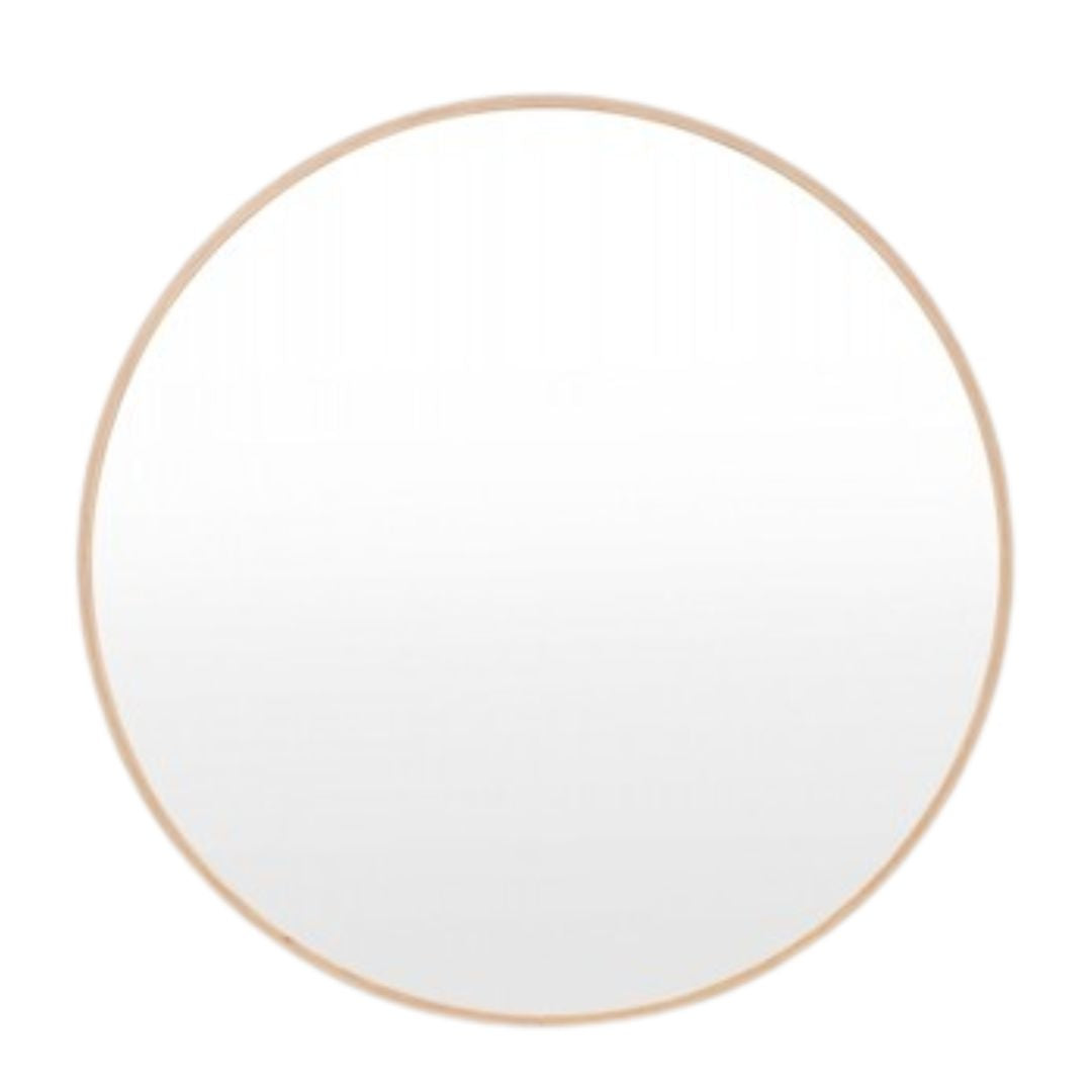 Simplicity Oak Round Wall Mirror | Mirror City
