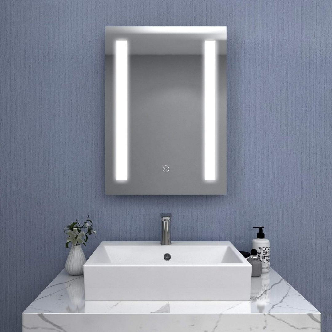 Kyrie Anti-fog Rectangular LED Bathroom Wall Mirror | Mirror City
