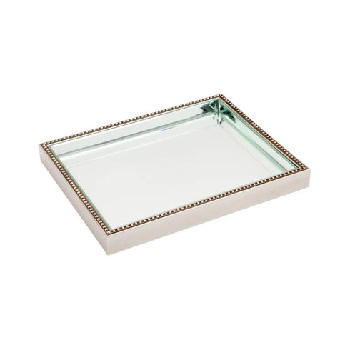 Zeta Antique Silver Mirrored Tray