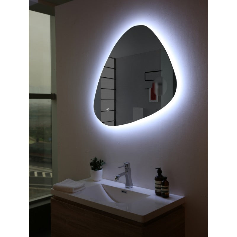 Bathroom mirror sales with magnifying section