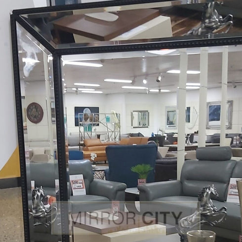 Elsa Black Beaded Wall Mirror