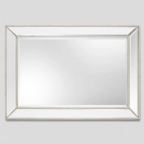 Elsa Premium Silver Beaded Large Wall Mirror