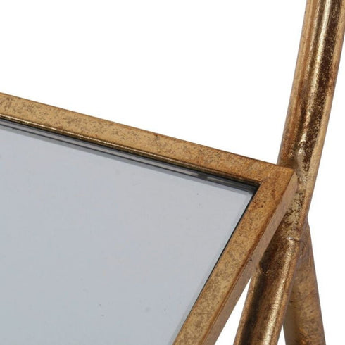 Calder Antique Gold Mirrored Bar Trolley