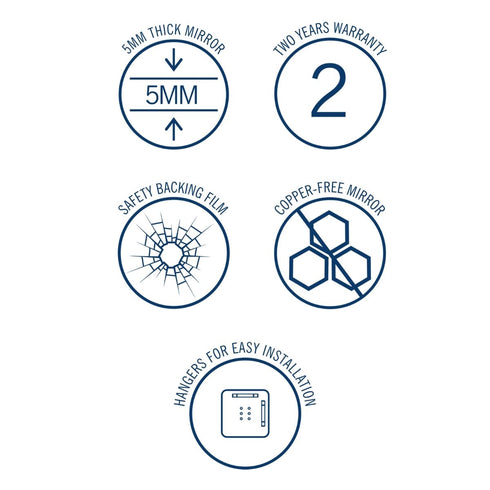 Rio Round Polished Edge Bathroom Mirror