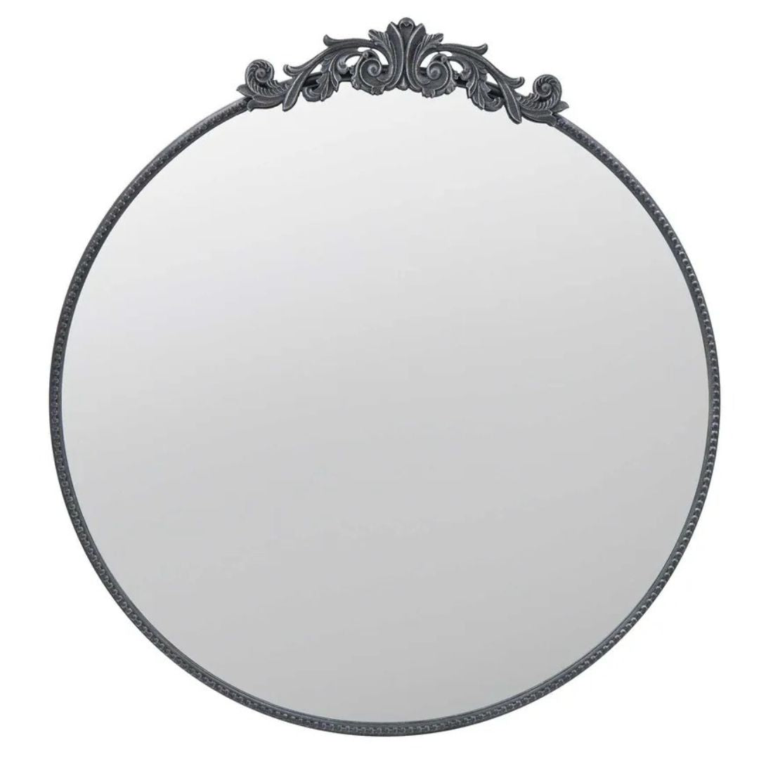 Daysha Black Round Wall Mirror Mirror City