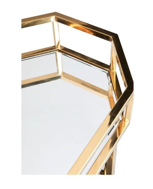Brooklyn Gold Mirrored Drink Trolley