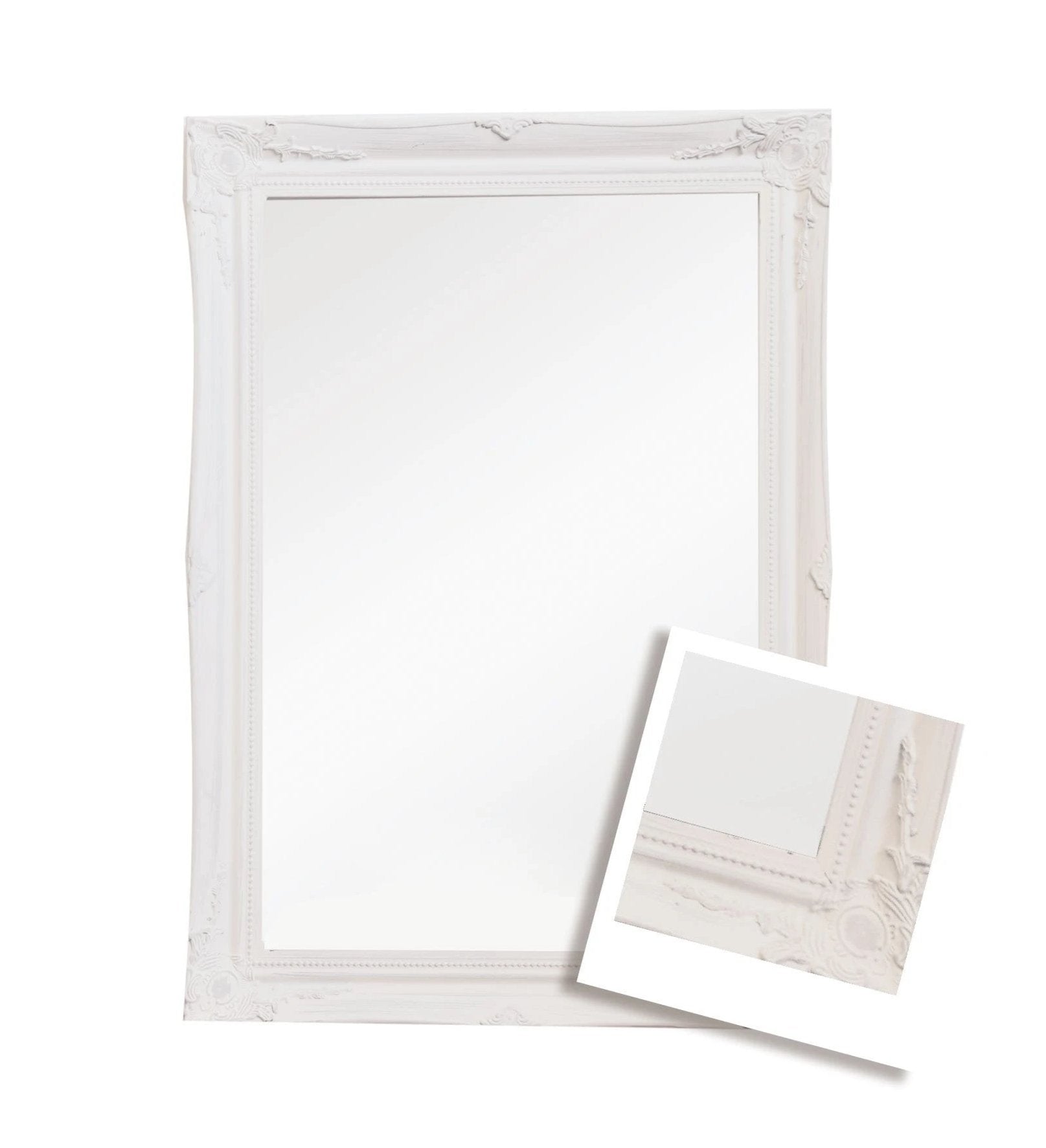 Felicity Ornate White Gloss Wall Mirror Mirror City